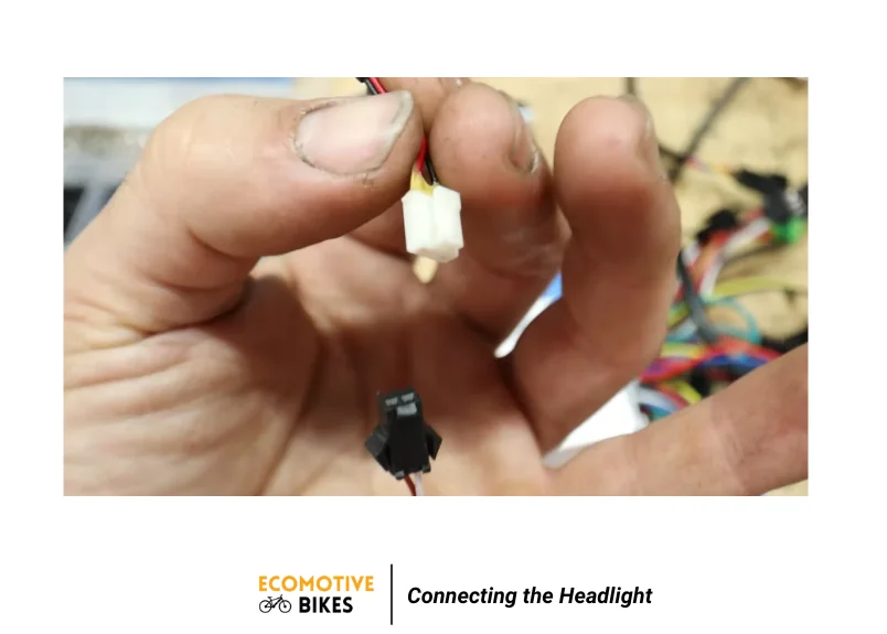 Connecting headlight with controller