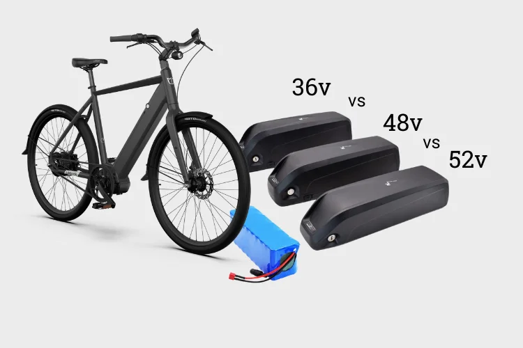 Comparison of 36v vs 48v vs 52v electric bike battery